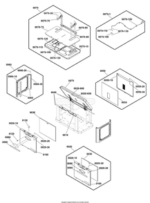 Enclosure Group Diagram and Parts List for 040782-00  Briggs and Stratton Generator